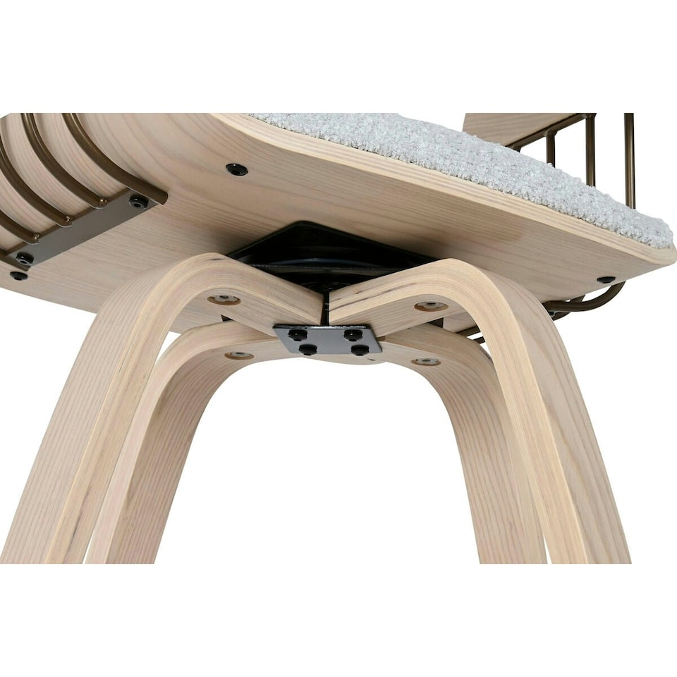 image 1 of Dining Chair Home ESPRIT Grey Polyester Wood 51 x 55 x 91 cm Grey