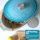 image 5 of Argon Tableware Oval Cast Iron Casserole Dishes - 4.68L - Teal Ombre - Pack of 2 | Blue | Teal Ombre | 2