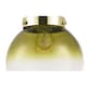 image 3 of Ombre Green and Clear Bubble Glass Pendant Lighting Shade with Gold Lamp Holder | Green | Green | 1