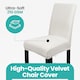 image 6 of Velvet Stretch Chair Covers, Spandex Dining Chair Slipcovers