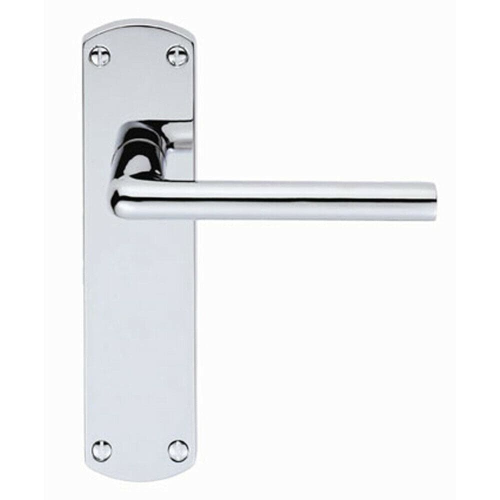 Loops Rounded Straight Bar Handle on Latch Backplate 170 x 42mm Polished Chrome