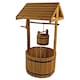 image 5 of Wooden Wishing Well Garden Planter Plant Box Flowerpot Ornament Patio Display