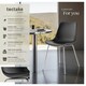 image 2 of Dining Chair Mave - large plastic seat, ergonomic, high backrest, 120 kg load capacity - Set of 6 Black | Black/Chrome