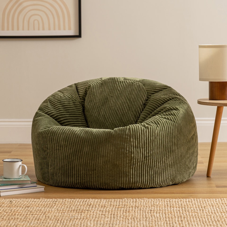 image 1 of Kingston Classic Beanbag Corduroy Sage Green Set of 2 | Green | Green | 2