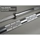 image 2 of Modern Fitness 6ft Olympic Barbell 12kg 1.8m Space-Saving Steel Weightlifting Bar with Spring Collars 28mm Professional Grip