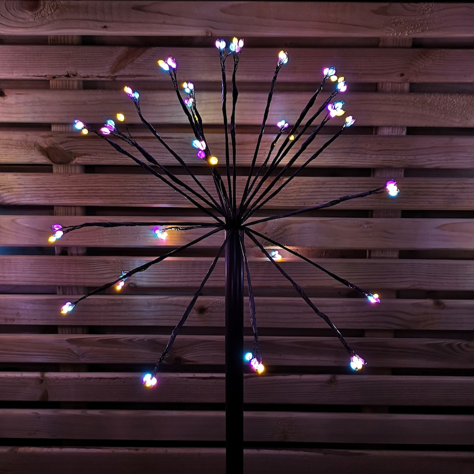 image 1 of Set of 4 1m Sputnik Path Finder Christmas Lights Decoration with Rainbow LEDs