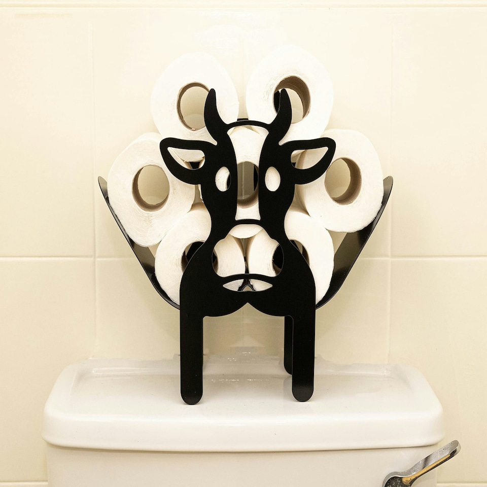 image 1 of Marco Paul Cow Toilet Roll Holder Novelty Animal