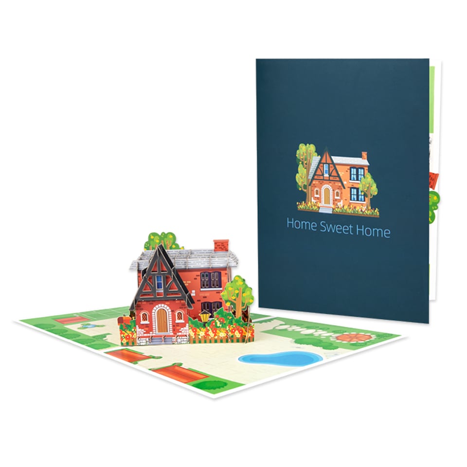 image 1 of Home Sweet Home 3D Housewarming Pop Up Congratulations Card