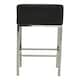 image 4 of Interiors by Premier Black PU and Chrome Finish Bar Chair, Glam Touch Indoor Metal Bar Stool, Footrest Bar Chair