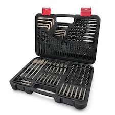 Lumberjack 150 Piece Drill Bit Set HSS Masonry Wood Screwdriver Bits