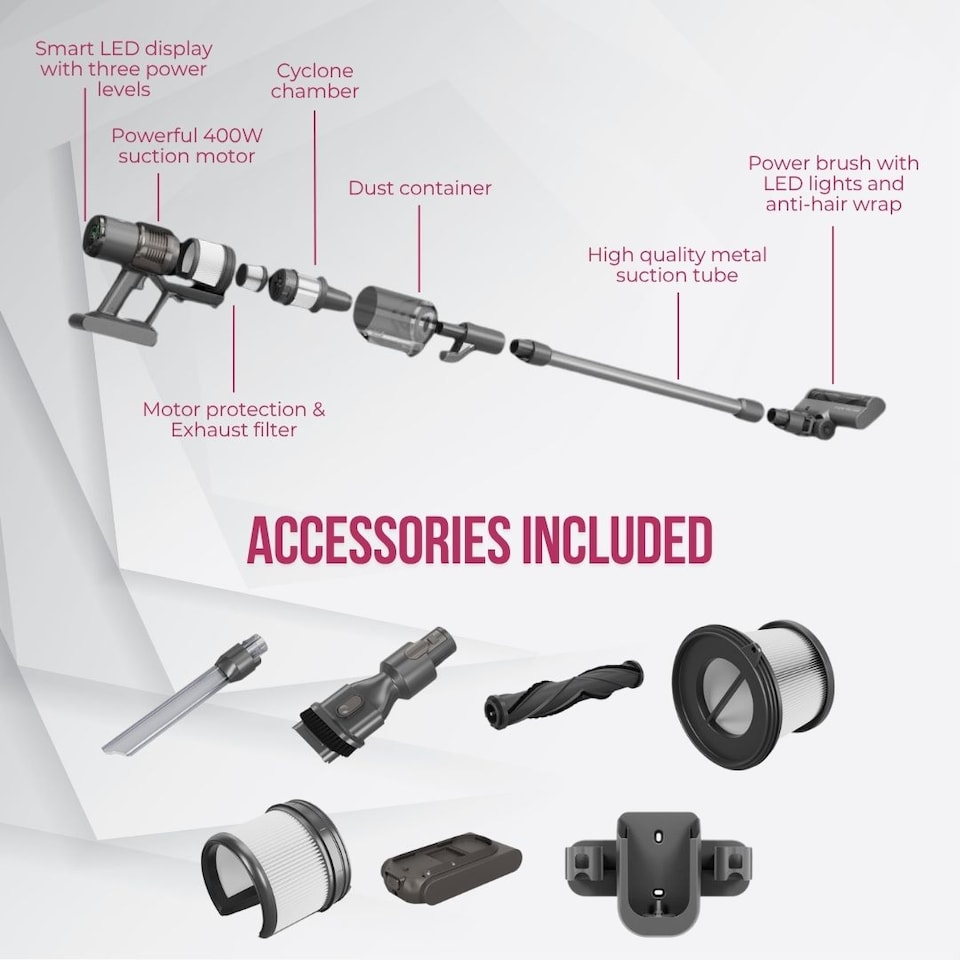 image 1 of Sebo Stick Vacuum Cleaner Balance A1 Magenta