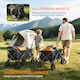 image 4 of Outsunny Outdoor Pull Along Garden Trolley on Wheels Folding Beach Cart Black