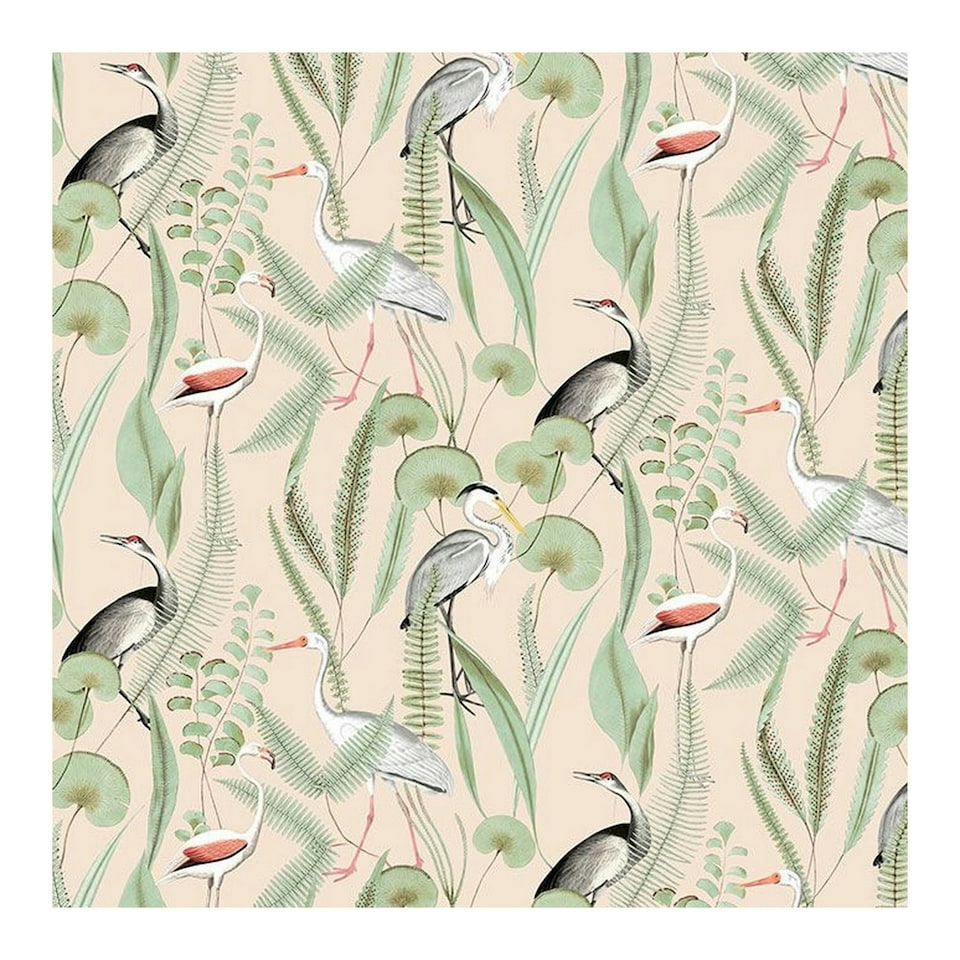 image 1 of Muriva Eden Collection Kivu Wallpaper - Pink - 32.8ft x 20.9in Pink