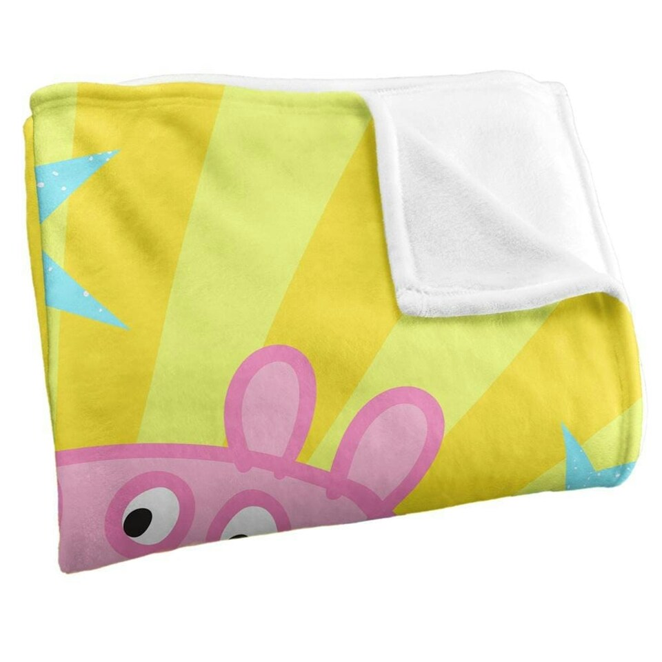 image 1 of Peppa Pig High Five Peppa And George Blanket - White - One Size