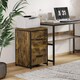 image 2 of Vinsetto 2-Drawer file Cabinet, Industrial filing cabinets for Home, Hanging File Folders, Vertical Home Office Organizer for A4 Size, Rustic Brown