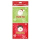 image 1 of Christmas Thank you Cards With Envelopes Pack Of 10 Santa & Snowman Designs