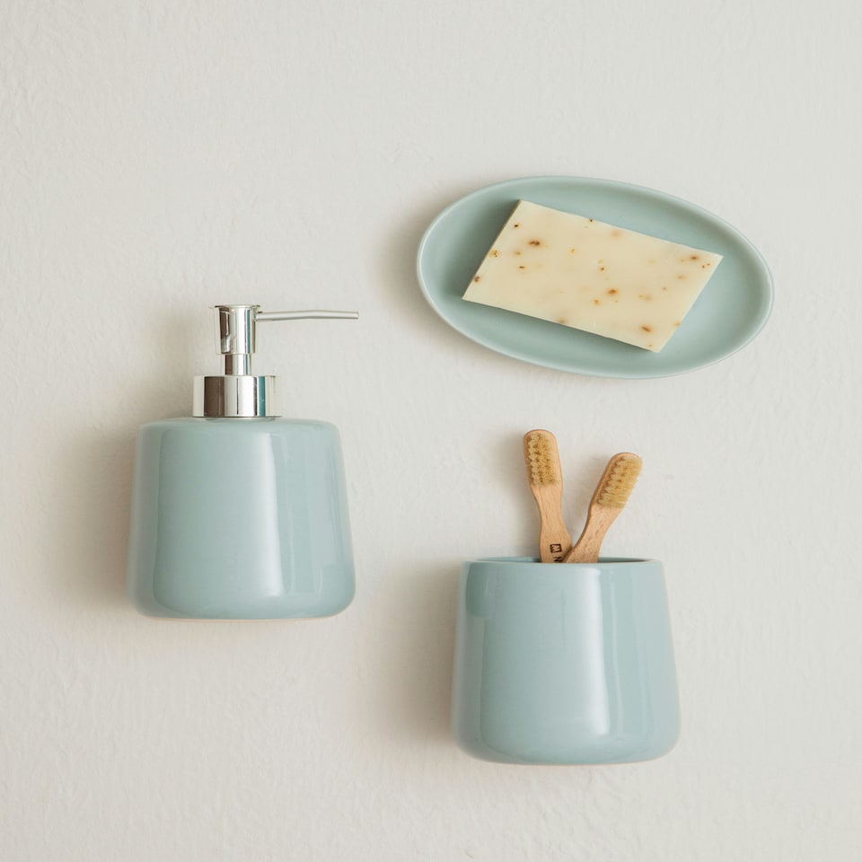 image 1 of Moon Pale Blue 3Pc Bathroom Set