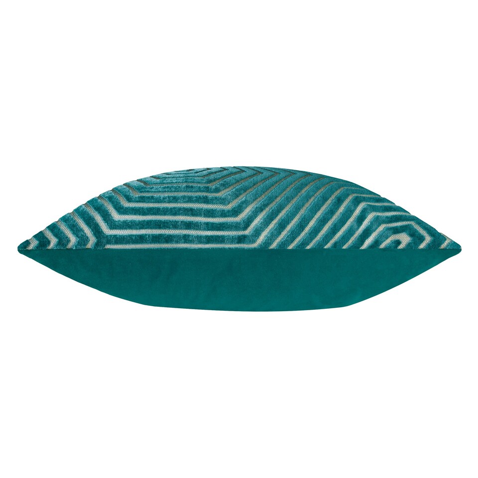 image 1 of Paoletti Evoke Cut Velvet Cushion Cover Blue