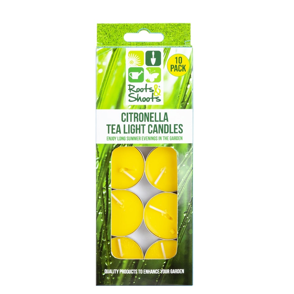 image 1 of PMS Citronella Tealight Candles Insect Repellent Pack of 10 4cm Yellow
