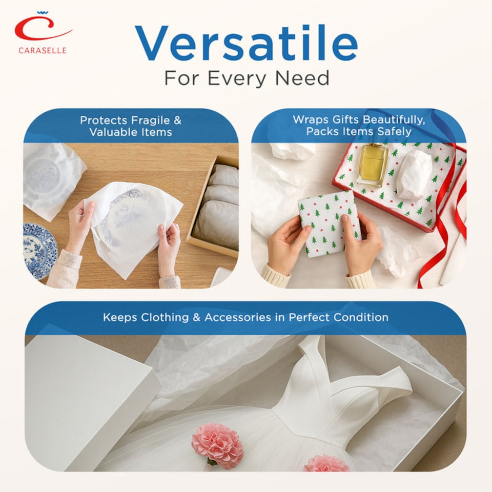 image 1 of Caraselle Medium White Acid Free Tissue Paper - 25 Sheets/Pk (45 x 70cm) | White | M