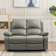 image 4 of Electric Recliner Fabric Sofa Set With 2-Seater And 3-Seater Sofa In Light Grey