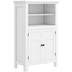 image 6 of HOMCOM Modern Bathroom Storage Cabinet with Open Shelves, White