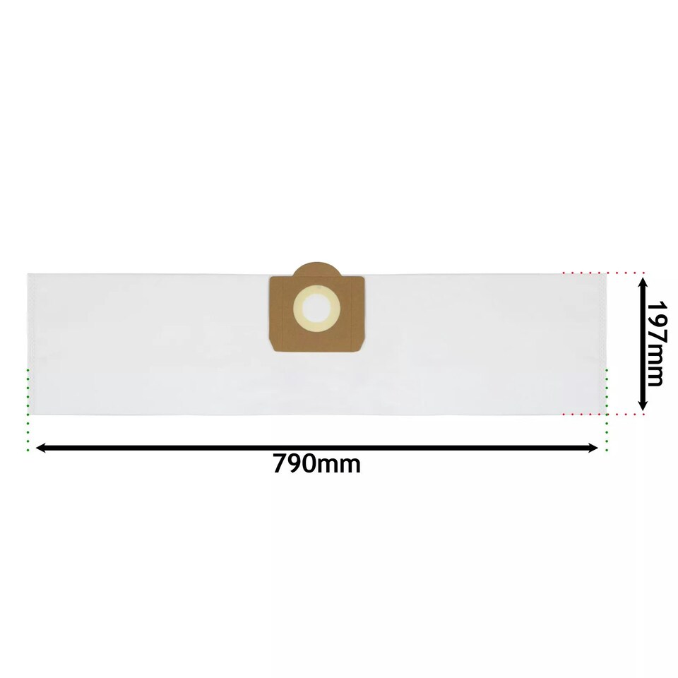 image 1 of SPARES2GO SMS Dust Bags compatible with DeWalt DXV23PTA 23L DXV38S 38L DXV20PA 20L Wet & Dry Vacuum Cleaner (Pack of 5)