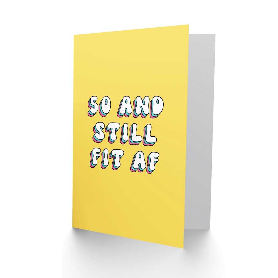 image 1 of Still Fit AF 50 Year Old Romantic Her Funny 50th Birthday Card