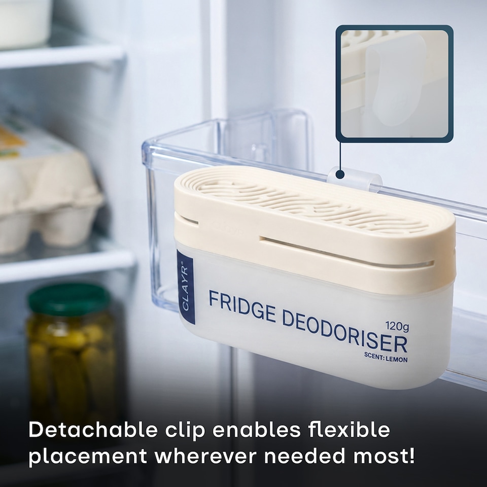 image 1 of Clayr 2 Pack Fridge Odour Eliminator Natural Gel Freshener