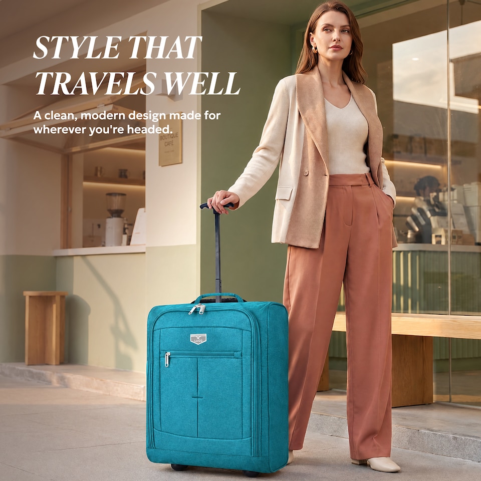image 1 of Lugg Single Trolley Soft Cabin Bag 45x36x20cm Lightweight Hand Luggage