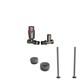 image 1 of Stirling Bold - Pewter Thermostatic Radiator Valve & Installation Kit Straight 15mm