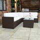 image 2 of Berlin Six Seater Corner Lounging Set in Brown