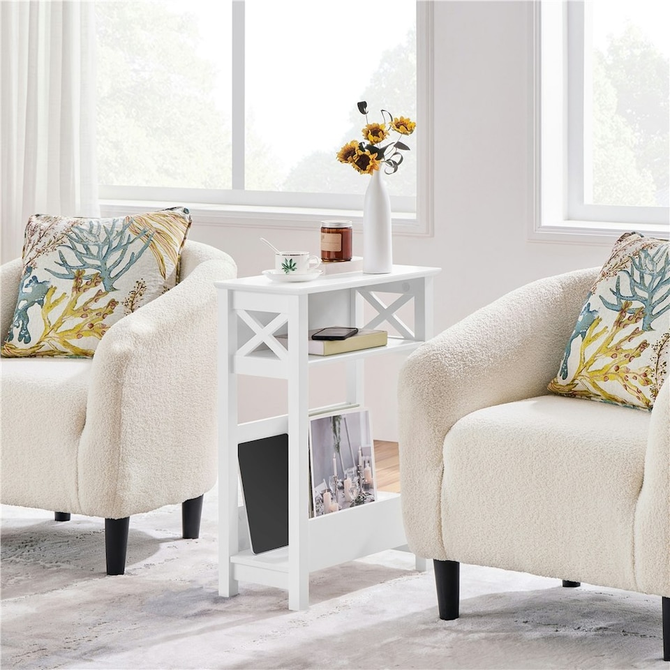 image 1 of Yaheetech 3 Tier Slim Side Table for Narrow Spaces