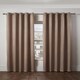 image 2 of Metro Thermal Blackout Eyelet Curtains 168cm x 183cm Taupe Brown | Natural