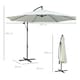 image 7 of Outsunny 3(m) Garden Banana Parasol Cantilever Umbrella, Cream White