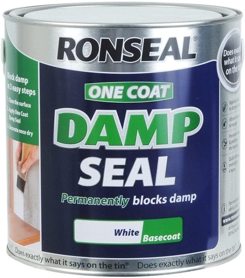 RONSEAL ONE COAT DAMP SEAL WHITE 750ML PAINT