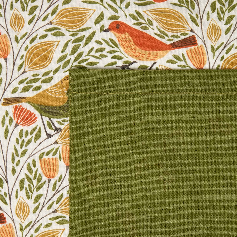 image 1 of Homescapes Cotton Song Bird Apron - 70 x 85 cm