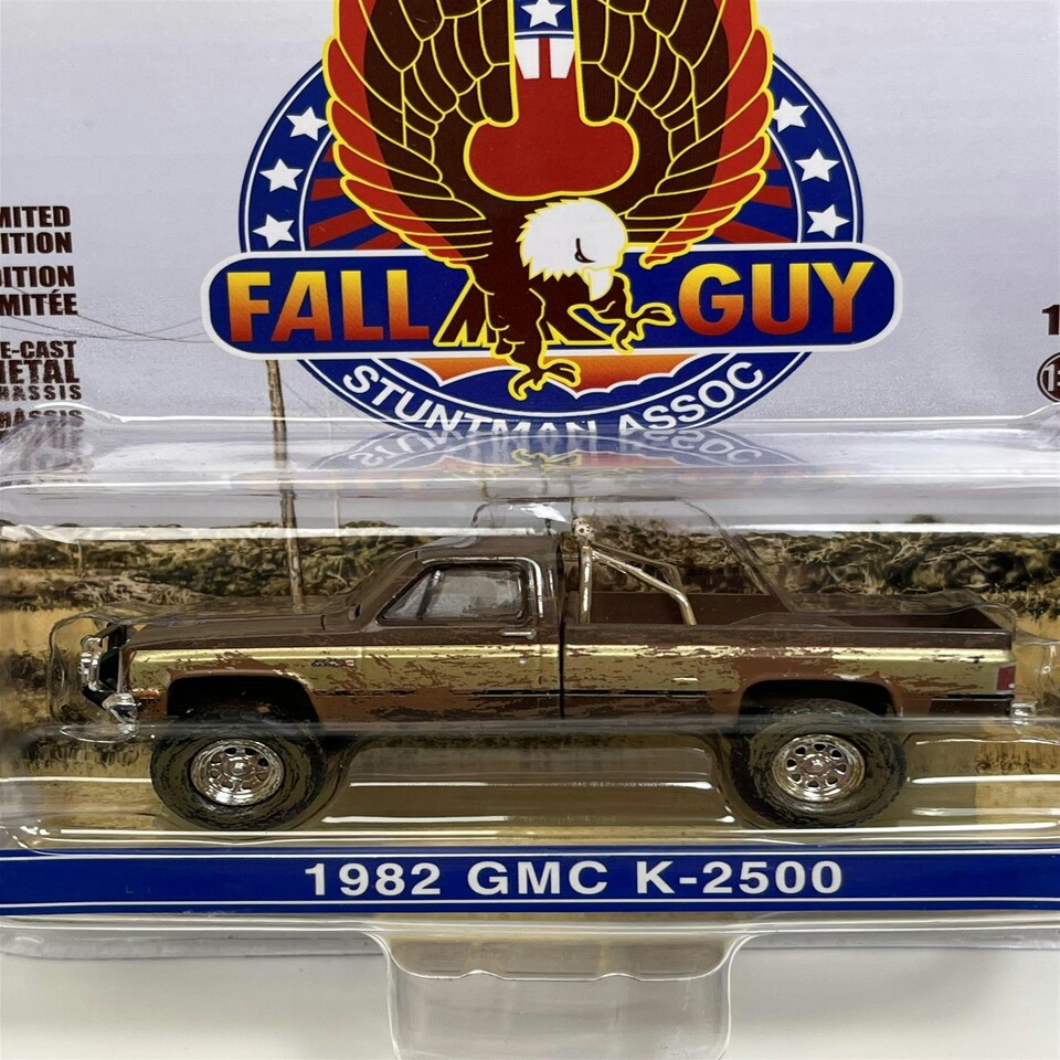 image 1 of Fall Guy 1982 GMC K 2500 Weathered 1:64 Scale Greenlight 44965F