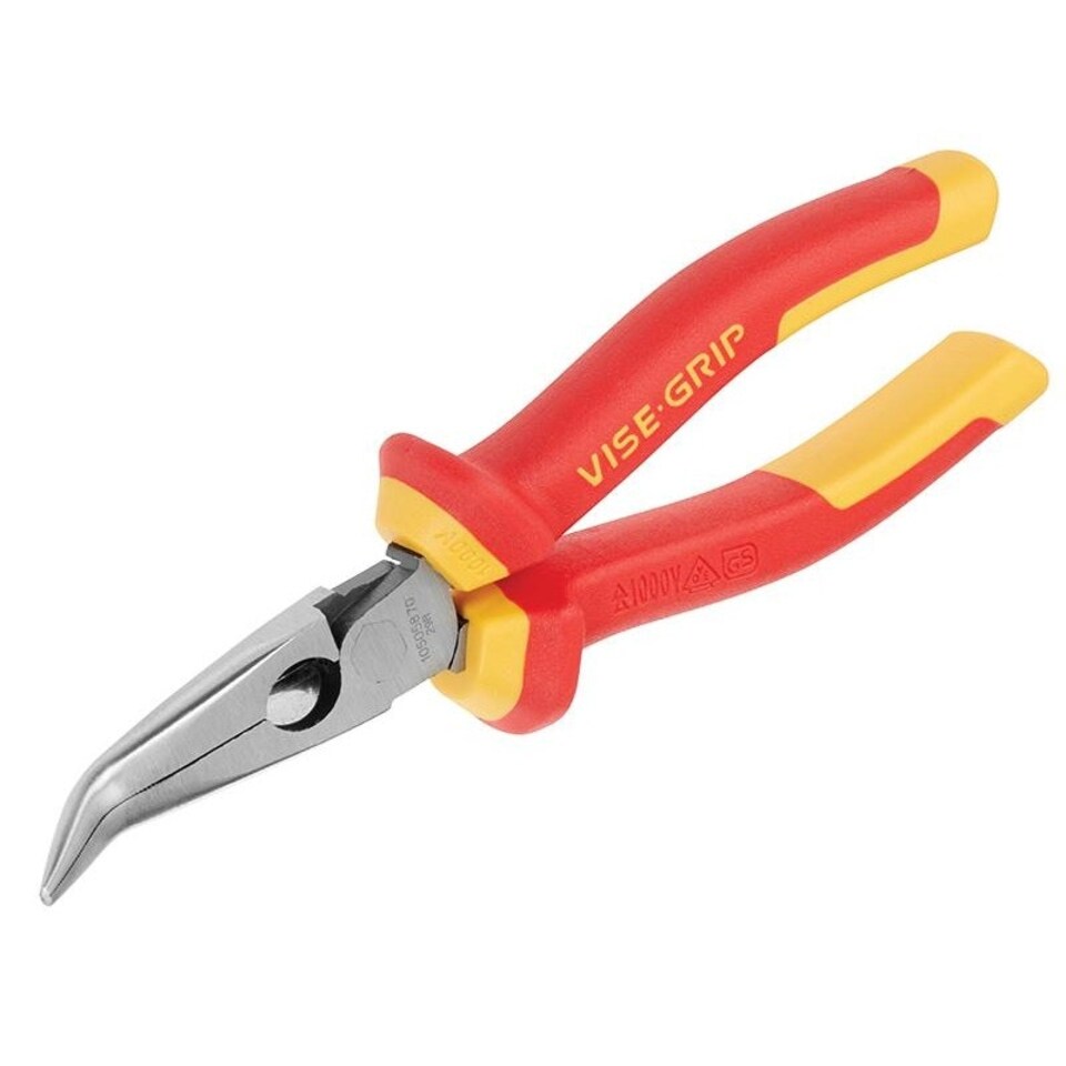 Irwin Vise-grip High Leverage Vde Bent Nose Pliers 200mm (8in) - Multi Colour - One Size