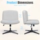 image 6 of Rattantree Ergonomic Cross Legged Office Chair Armless Velvet Desk Chair