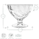 image 3 of Bormioli Rocco Diamond Ice Cream Bowls - 360ml - Pack of 6 Clear