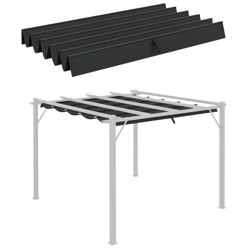 image 1 of Outsunny Pergola Shade Cover Replacement Canopy for 3 x 3(m) Pergola, Beige