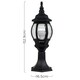 image 3 of ValueLights Black Windsor Outdoor Post Topper Light with 6W Warm White Bulb Black