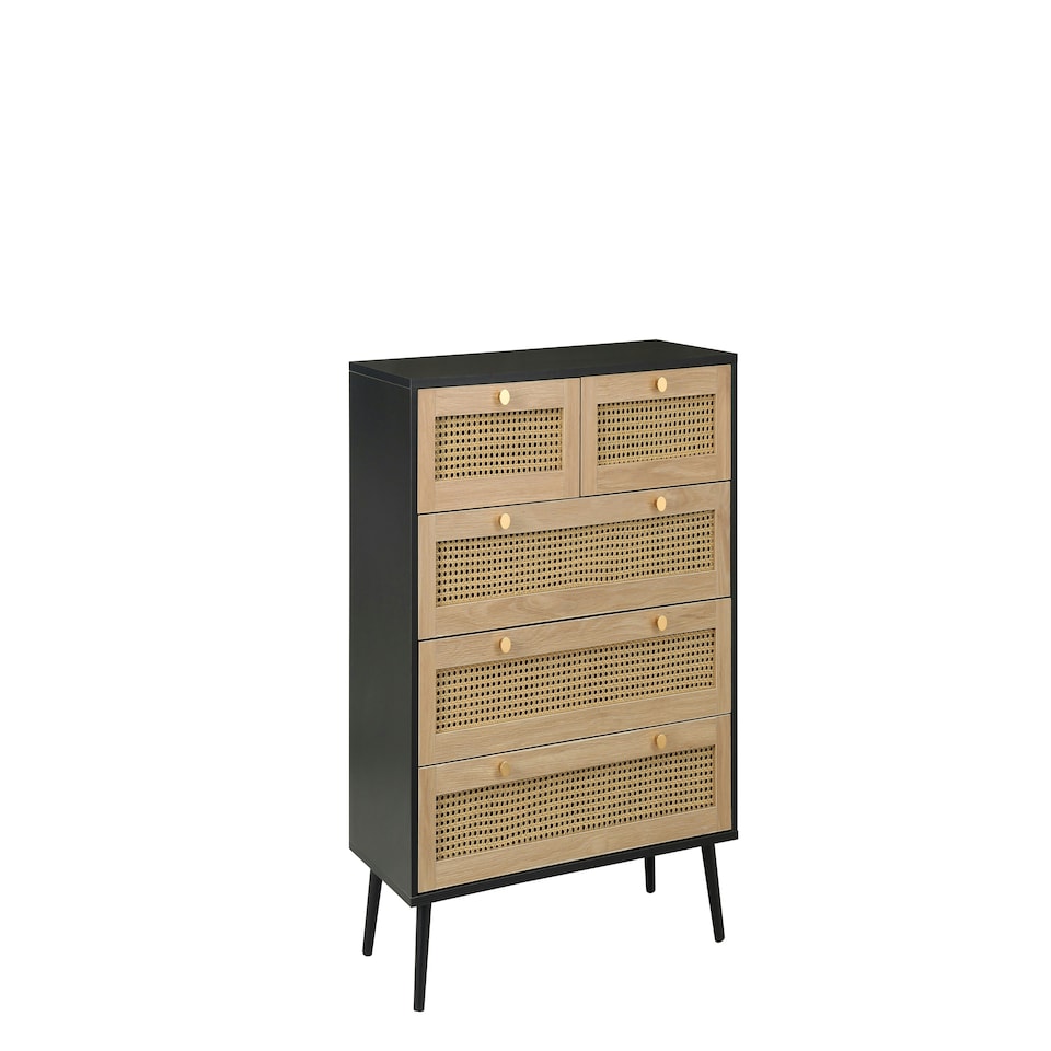 image 1 of Croxley 5 Drawer Rattan Chest