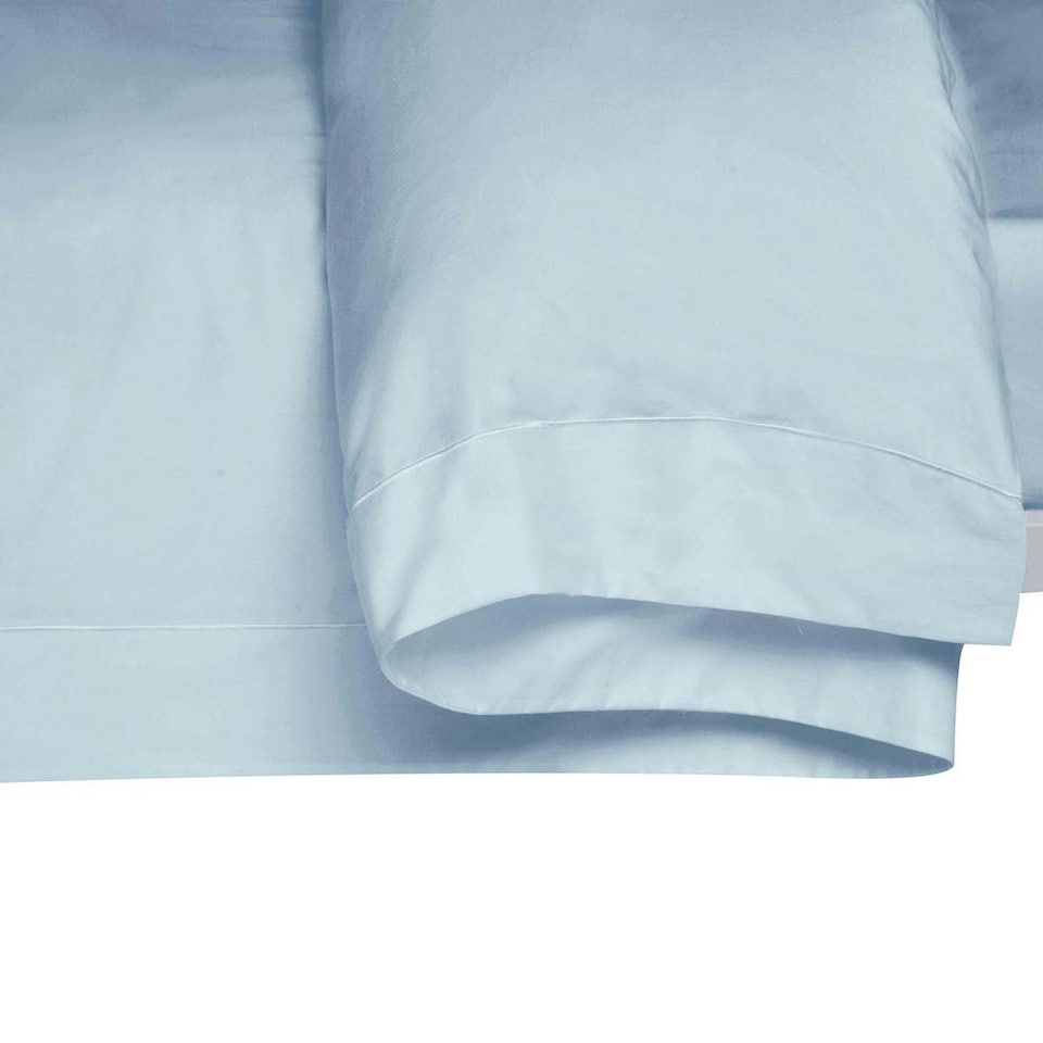 image 1 of Belledorm 400 Thread Count Egyptian Cotton Oxford Duvet Cover - Duck Egg Blue - Double