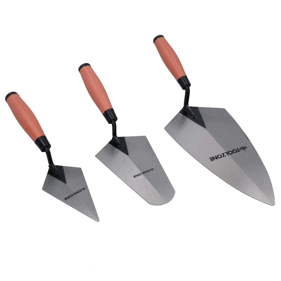 image 1 of 5pc Builders Brick Block Laying Trowel Set Bucket Gauging Pointing Jointing