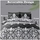 image 7 of VELVETIO Casablanca Damask Complete Duvet Cover Set with Fitted Sheet Soft Printed Bedding Bedset Black | King