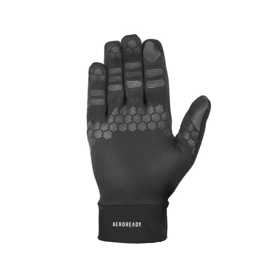 image 1 of Adidas Full Finger Essential Gloves — Black, Aeroready Weightlifting Gloves, Touchscreen-Compatible | Black | Black | M