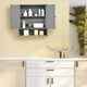 image 7 of COSTWAY Wall Mounted Bathroom Mirror Cabinet Storage Grey Grey