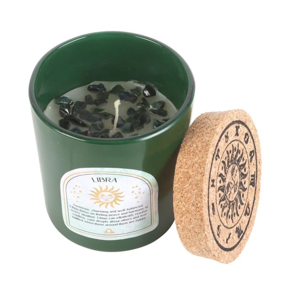 image 1 of Something Different Libra Sweet Jasmine Bloodstone Scented Candle - Green/Brown - One Size